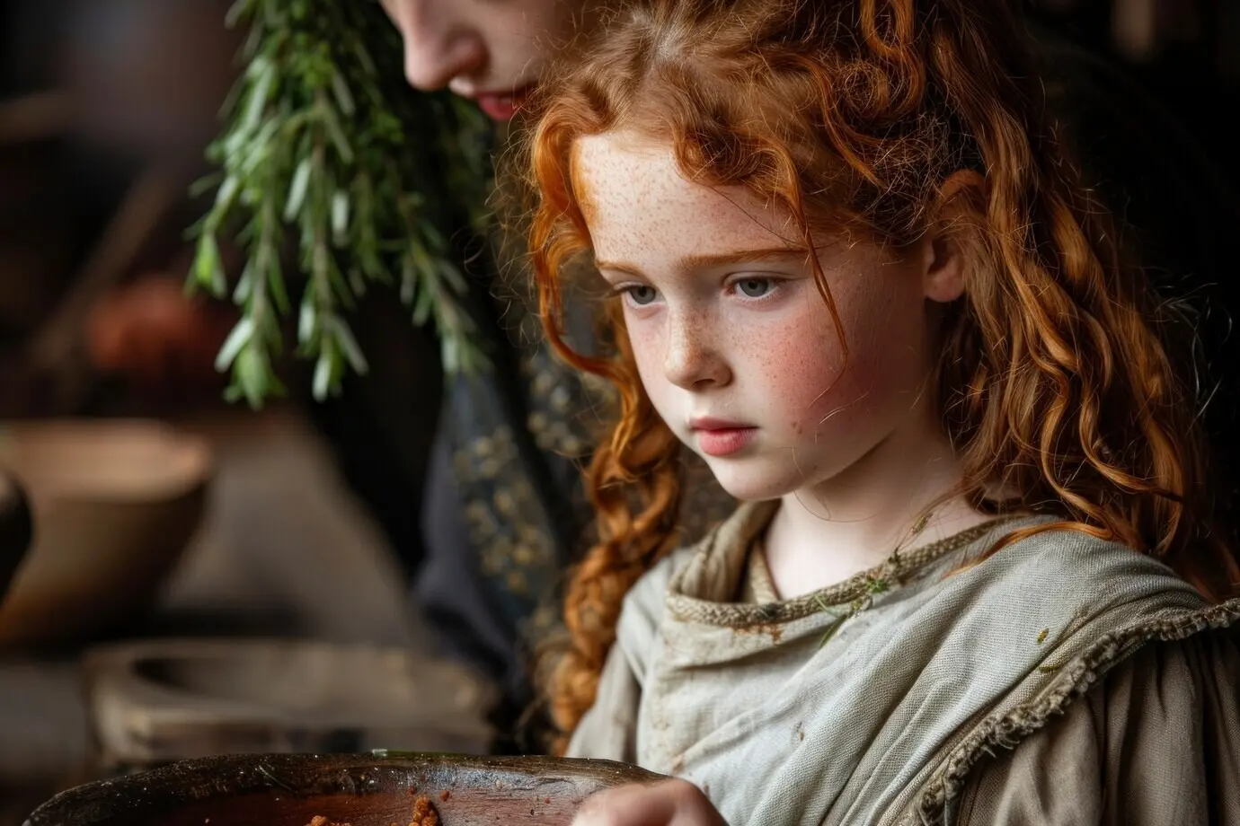 Porträt junger Wikingerkinder